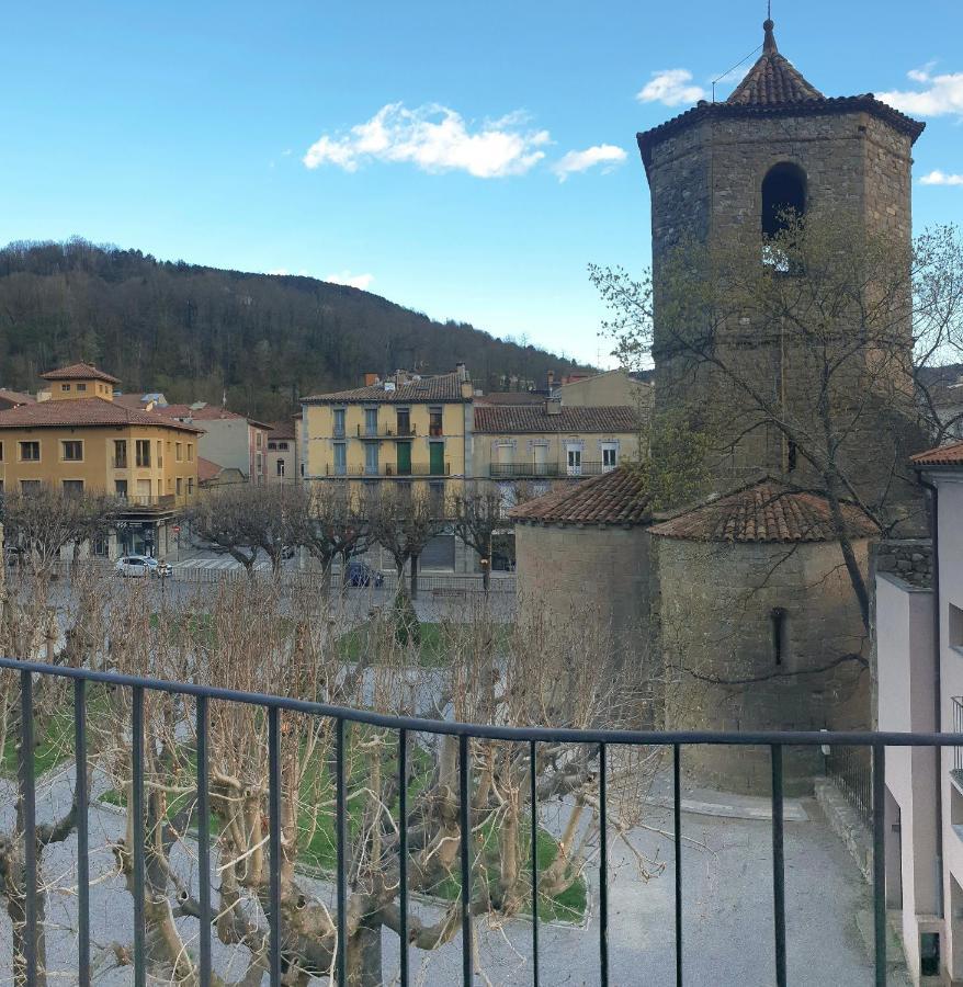 Casa Matilda - Apartamento Con Chimenea, Vistas, Rustico-Elegante En El Centro Sant Joan de les Abadesses Buitenkant foto
