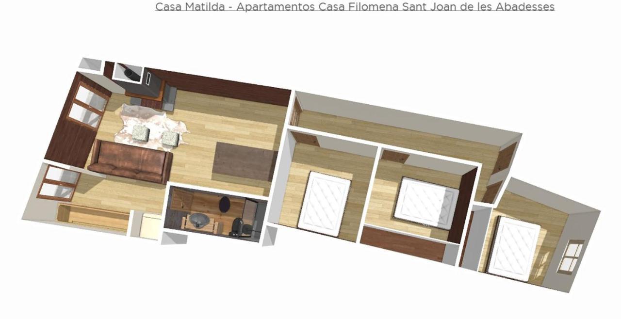 Casa Matilda - Apartamento Con Chimenea, Vistas, Rustico-Elegante En El Centro Sant Joan de les Abadesses Buitenkant foto